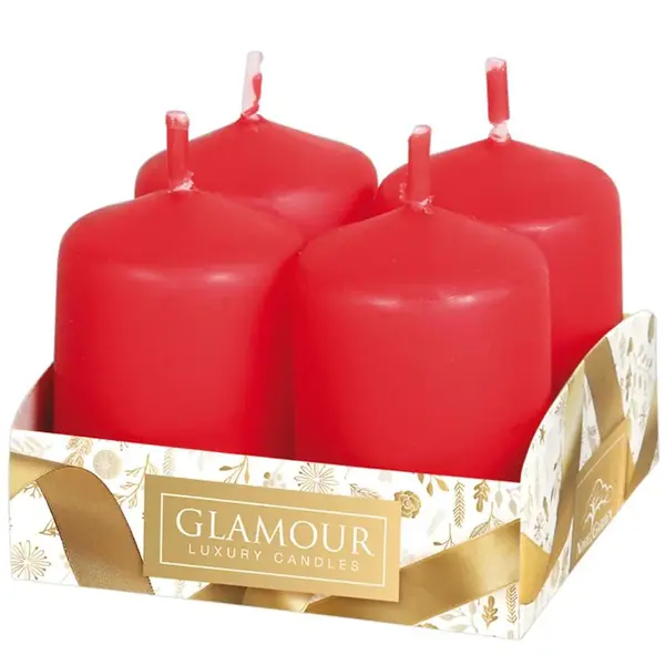 Svíčky adventní mat. červená