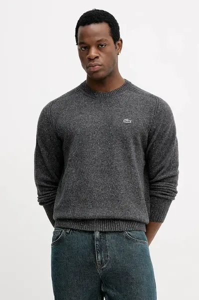 Svetr s příměsí vlny Lacoste šedá barva, AH5173