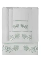 Ručník DIARA 50x100 cm Bílá / mentolová výšivka