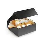 10 x Dárkové krabice s magnetickým uzávěrem 225x225x105mm, černá