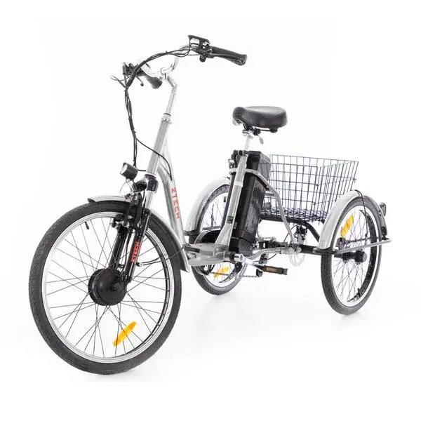 Tříkolové elektrické kolo Tornádo ZTECH, stříbrné