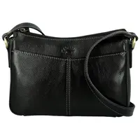 Dámska kožená crossbody kabelka čierna - Katana Denali