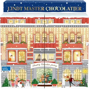 LINDT Adventní Kalendář Vánoční Továrna 304 g