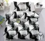 Bavlnené obliečky TRIANGLES čierne Rozmer obliečky: 70 x 90 cm | 140 x 200 cm