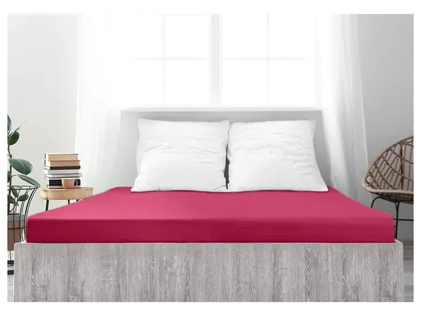 Jersey prostěradlo ALVORA 180x200 cm vínové