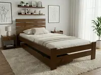 Postel PARIS zvýšená 80 x 200 cm, dub Rošt: S laťkovým roštem, Matrace: Matrace Deluxe 10 cm