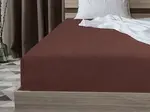 Froté prostěradlo tmavě hnědé 160 x 200 cm