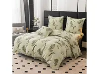 Mikroplyšové obliečky LEAFY svetlozelené Rozmer obliečky: 2 ks 70 x 90 cm | 200 x 220 cm