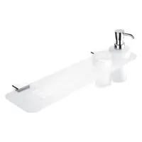 Polička Nimco Kibo vrátane poháre chróm KIX3505831W26