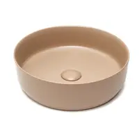 Umývadlo na dosku SAT Infinitio 39x39 cm hnedá mat bez otvoru pre batériu SATINF3939LBRM