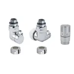 Termostatická sada ISAN uhlová ľavá nerez O39NUCL105