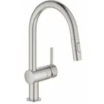 Grohe Minta drezová batéria s vyťahovacou sprškou supersteel 32321dc2 G32321DC2