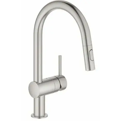 Grohe Minta drezová batéria s vyťahovacou sprškou supersteel 32321dc2 G32321DC2