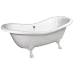 Polysan Charlestone voľne stojaca vaňa 188x80 cm akrylát ľavá aj pravá biela/nohy biele 38112