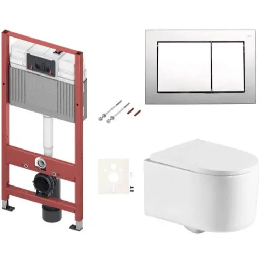 Závesný WC set do ľahkých stien / predstenová SAT SIKOTSREX72412