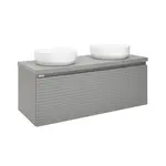 Kúpeľňová skrinka pod umývadlo Naturel Savona 118x43x44, 8 cm sivá mat SAVONA120GMD