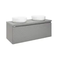 Kúpeľňová skrinka pod umývadlo Naturel Savona 118x43x44, 8 cm sivá mat SAVONA120GMD
