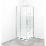 Sprchový kút štvorec 80x80 cm SAT TEX SATBKTEXQ80CRS