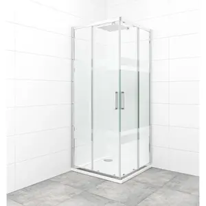 Sprchový kút štvorec 80x80 cm SAT TEX SATBKTEXQ80CRS
