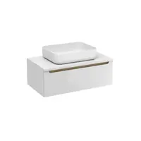 Kúpeľňová skrinka pod umývadlo Naturel Stilla 80x30x45 cm biela STILLAD08005DBI