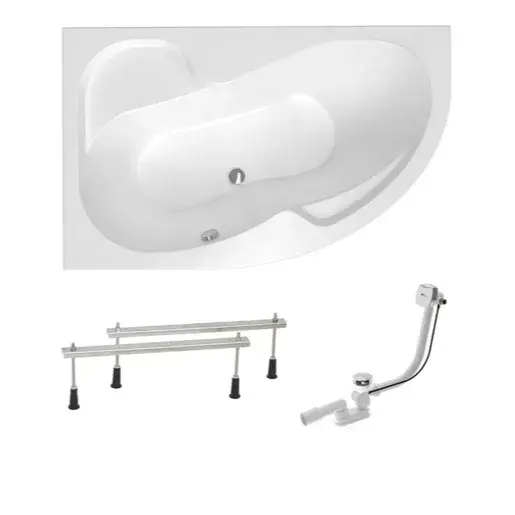 Asymetrická vaňa Laguna Fortuna Plus 150x100 cm akrylát ľavá SIKOFO1500LAPN