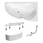 Asymetrická vaňa Laguna Luiza 160x95 cm akrylát pravá SIKOLU1600PANP