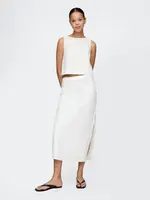 GAP lněná midi sukně