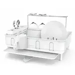 Odkvapkávač na riad Simplehuman s držiakom na poháre biela oceľ SHKT1198