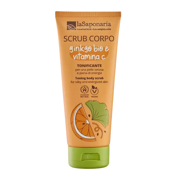 LASAPONARIA Telový peeling s BIO ginkgo bilobou a vit. C 200 ml