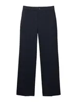 Pull&Bear Nohavice s pukmi  tmavomodrá / biela