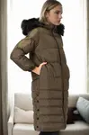 Z9740 DEWBERRY WOMEN'S COAT-KHAKI