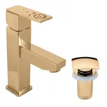 Umývadlová batéria RAV Slezák s clic-clacom v zlatom prevedení ROYAL1029.0Z