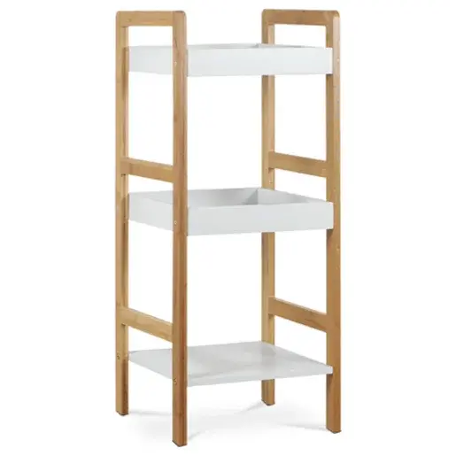 Regál Autronic 30x72 cm biely bambus DR-013-3