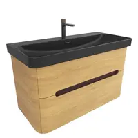 Kúpeľňová skrinka s umývadlom SAT Fusion 97,5x53x45 cm dub medový mat SATFUS2100DMBKMB