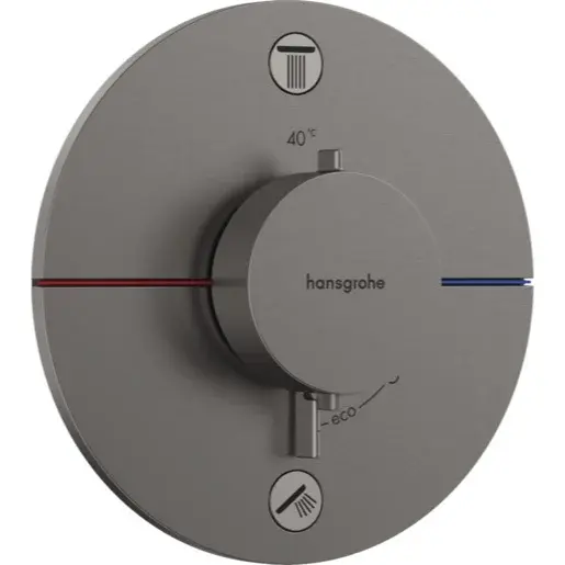 Hansgrohe ShowerSelect Comfort S sprchová a vaňová batéria bez podomietkového telesa kartáčovaný čierny chróm 15556340
