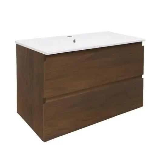 Kúpeľňová skrinka s umývadlom SAT B-Way 99x50x45 cm matný orech BWAY2100NUTU4BI