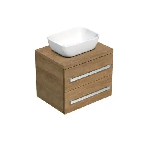 Kúpeľňová skrinka s krycí doskou SAT Cube Way 60x47,5x46 cm dub Hickory CUBE461603DH45