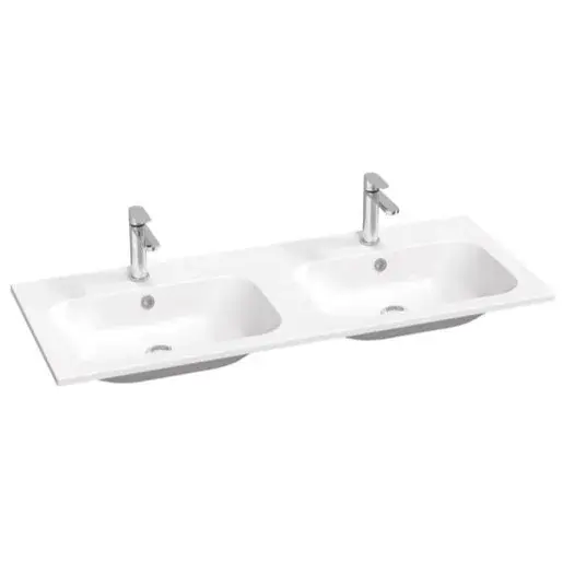 Ravak Chrome Slim dvojumývadlo 120x49 cm dva otvory pre batériu XJG01112001