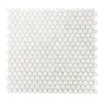 Kamenná mozaika Premium Mosaic Stone bílá 30x30 cm leštěná STMOSDIA15WHP