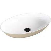 Polysan Banera umývadlo na dosku 60x40 cm bílá/béžová mat bez prepadu 14397.82