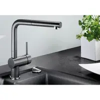 Blanco LINUS-S drezová batéria s vyťahovacou sprškou šedá vulkán 526958