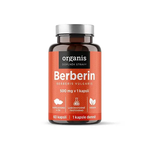 ORGANIS Berberin extrakt 97% 500 mg 60 kapslí