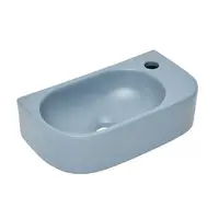 Umývadlo SAT Infinitio 40x21,5 cm tmavě modrá mat bez prepadu SATINF4021DBLM