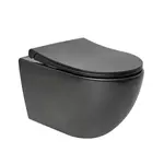 VitrA VitrA Project závesná toaleta s doskou softclose s60 čierna mat zadný odpad 7510-083-6319