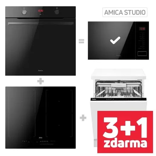 Set spotrebičov Amica s mikrovlnnou rúrou ZADARMO