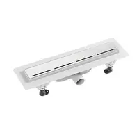 Sprchový žľab Polysan 40 cm polypropylén šedá lesk lines 72834