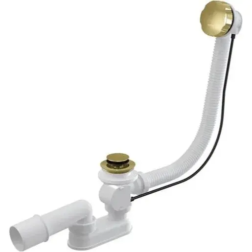 Alca A55 sifón vaňový automat komplet kov, zlatá lesklá A55KGP