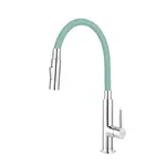 Drezová batéria Novaservis so silikónovým ramienkom, 2 prúdy mätová / chróm 70730,0M