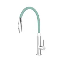 Drezová batéria Novaservis so silikónovým ramienkom, 2 prúdy mätová / chróm 70730,0M