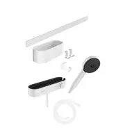 Hansgrohe WallStoris sprchový systém na stenu s termostatickou batériou matná biela 24250700